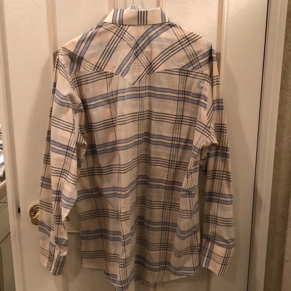 EUC Vintage Classic Wrangler Western Shirt: Plaid Late 80s-Early 90s, 16.5-34” - Picture 2 of 8